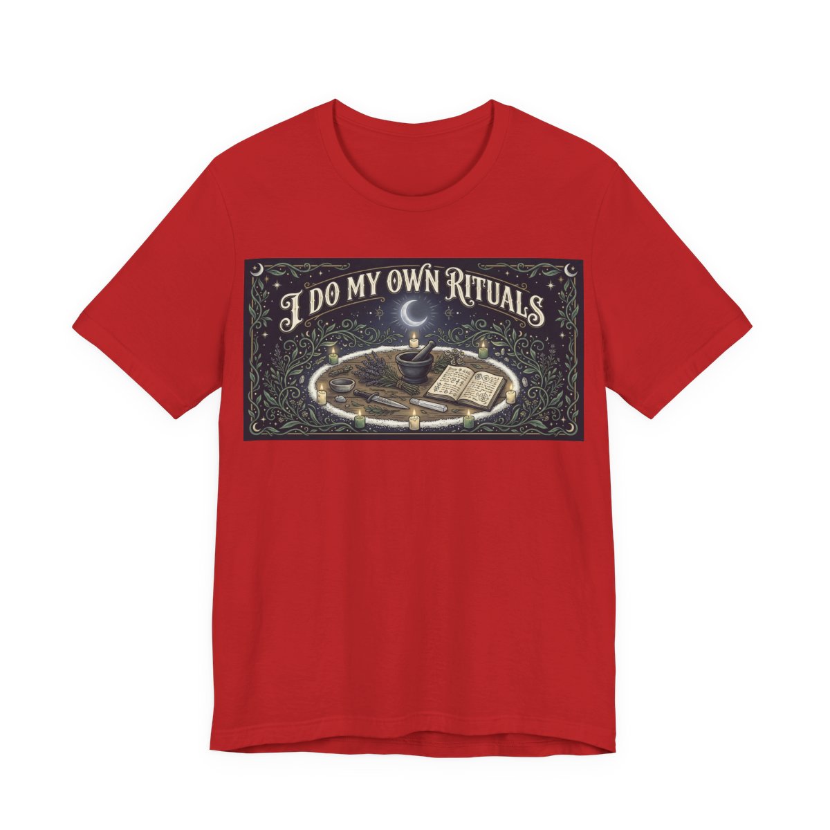 I Do My Own Rituals Shirt | Witchy Pagan Tee | Occult Self Reliance Tshirt | Wic - Red