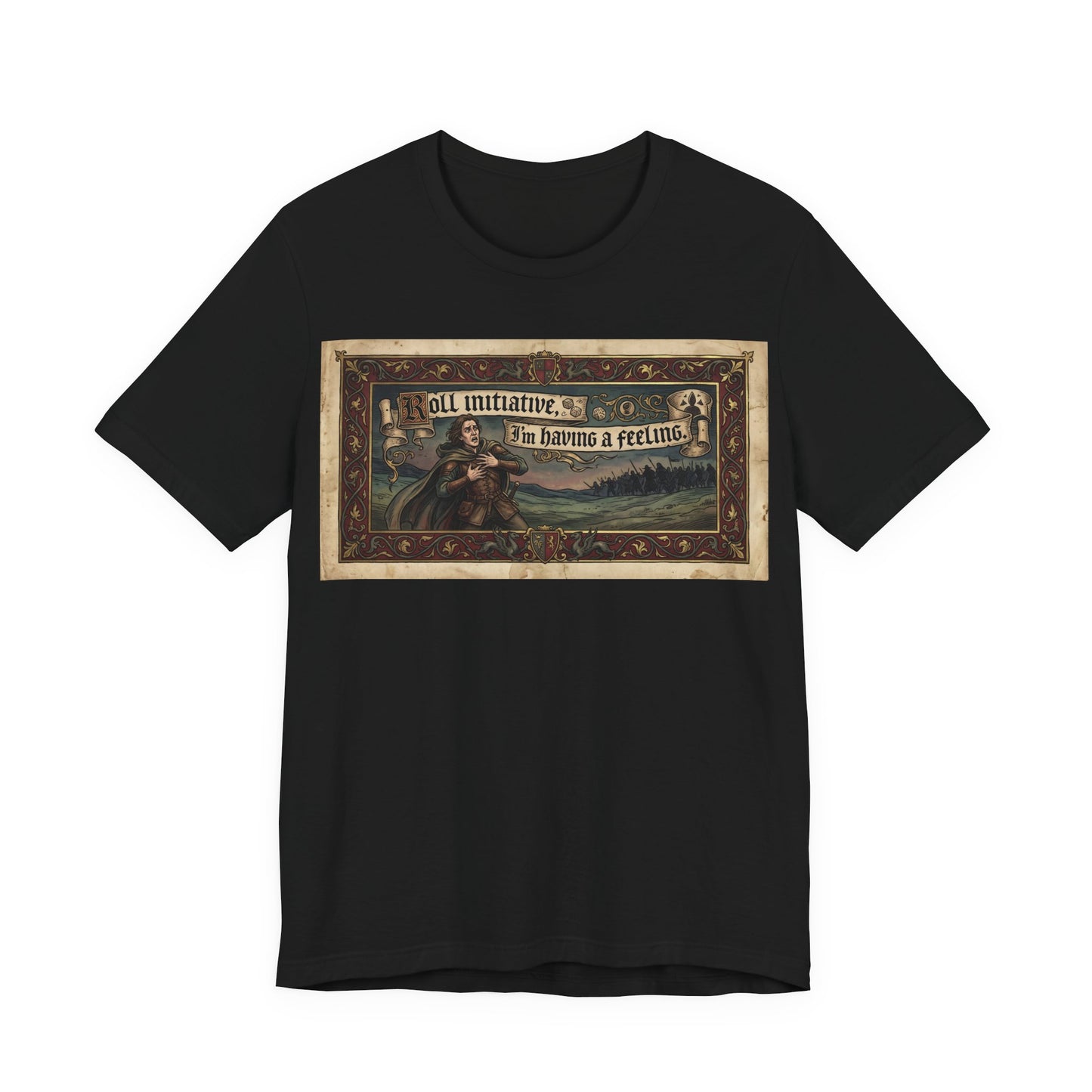 Roll Initiative I'm Having A Feeling Shirt | Funny TTRPG Anxiety Gamer Tee | Tabletop RPG Gift | D20 Dice Roller Dungeon Campaign Player
