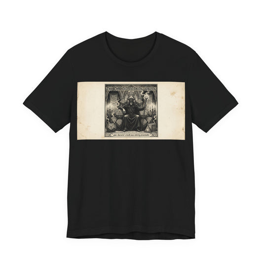 The GM Did Nothing Wrong Shirt | Funny Game Master TTRPG Tee | Tabletop RPG Gift | Dice Throne Gothic Blackletter | Role Playing Gamer