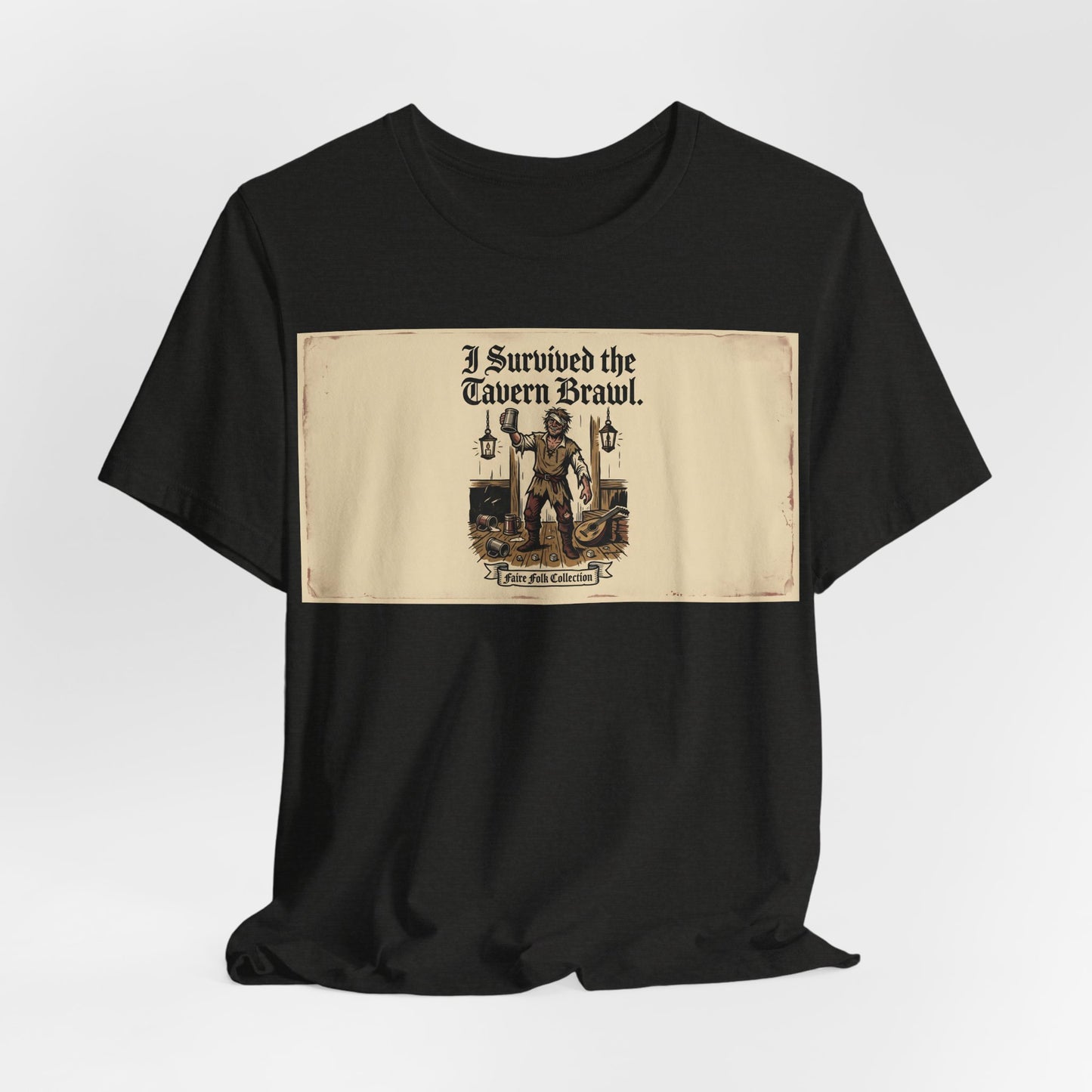 I Survived the Tavern Brawl Shirt | Funny Renaissance Faire Tee | Ren Faire Souvenir Gift | Medieval Festival TTRPG Tshirt