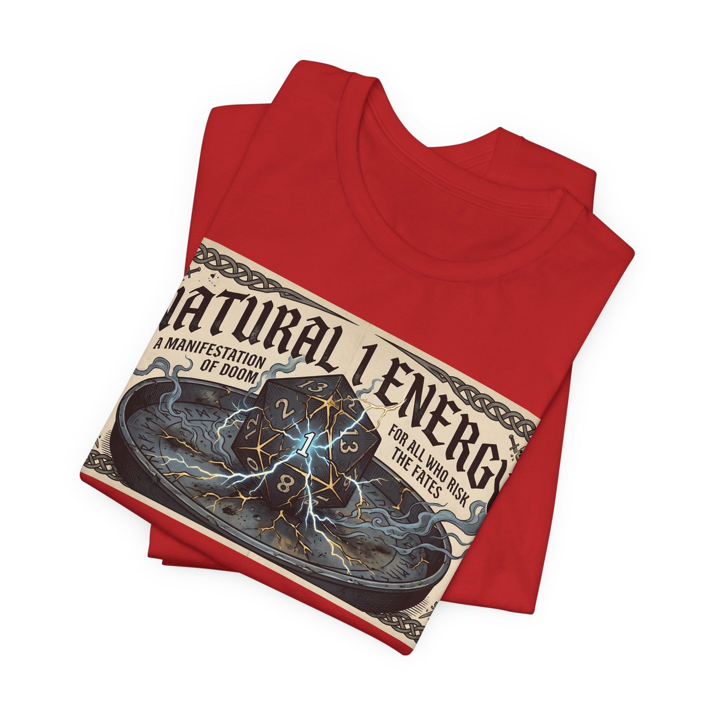 Natural 1 Energy Shirt | Funny TTRPG Gamer Tee | Dice Goblin Gift | Tabletop RPG Critical Fail d20 Bad Roll Nerd Apparel