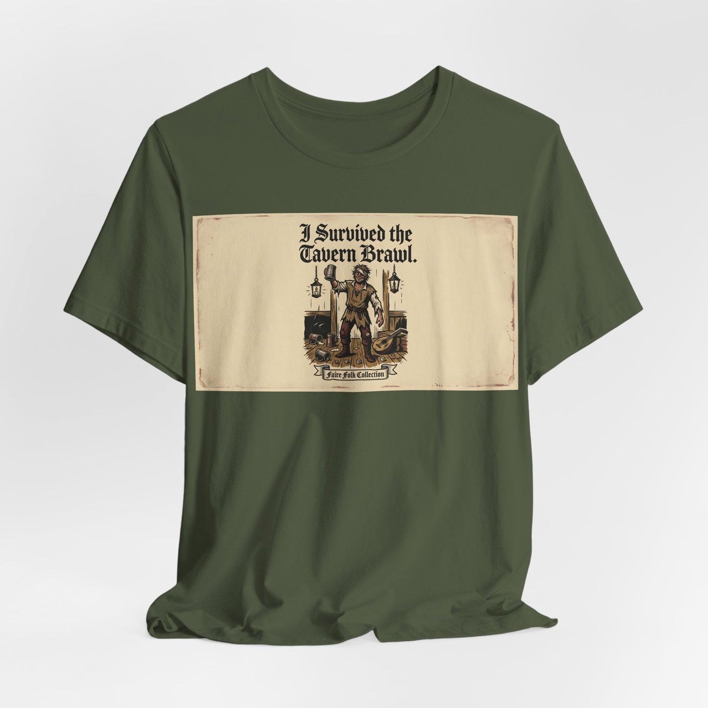 I Survived the Tavern Brawl Shirt | Funny Renaissance Faire Tee | Ren Faire Souvenir Gift | Medieval Festival TTRPG Tshirt