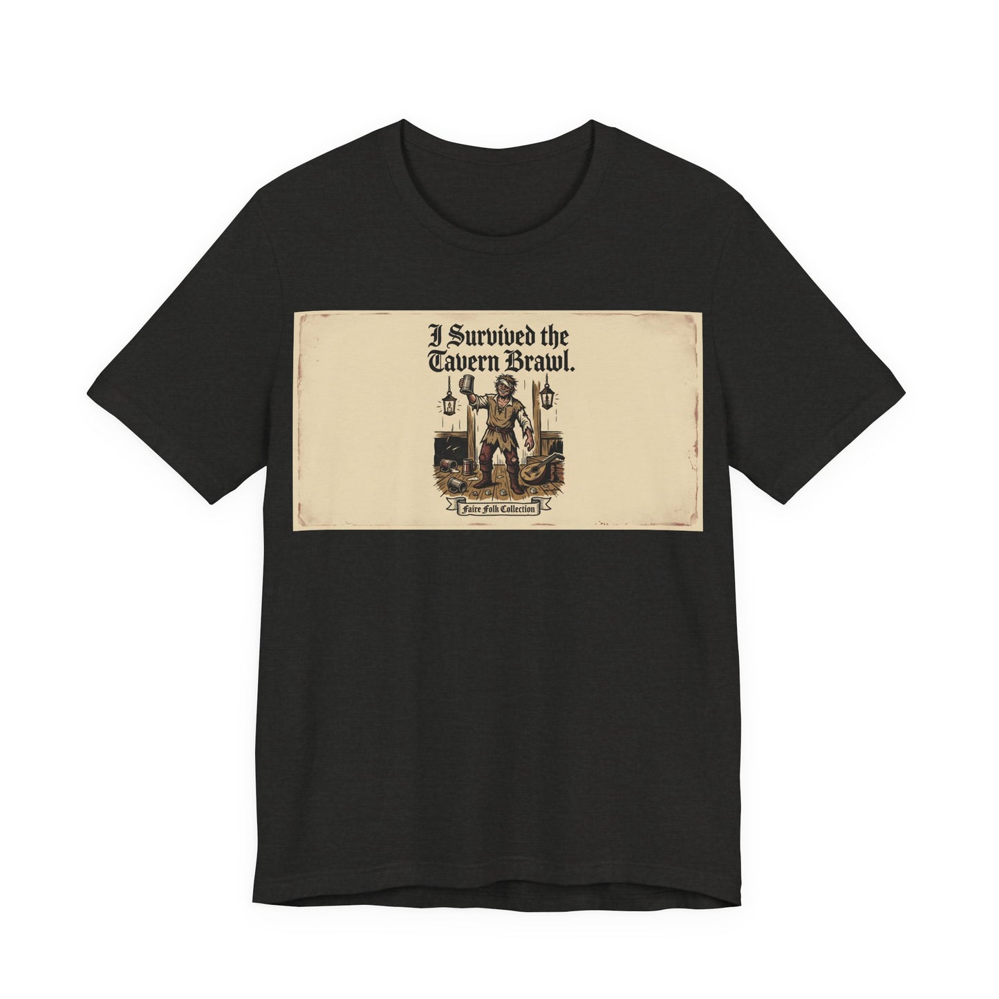 I Survived the Tavern Brawl Shirt | Funny Renaissance Faire Tee | Ren Faire Souvenir Gift | Medieval Festival TTRPG Tshirt