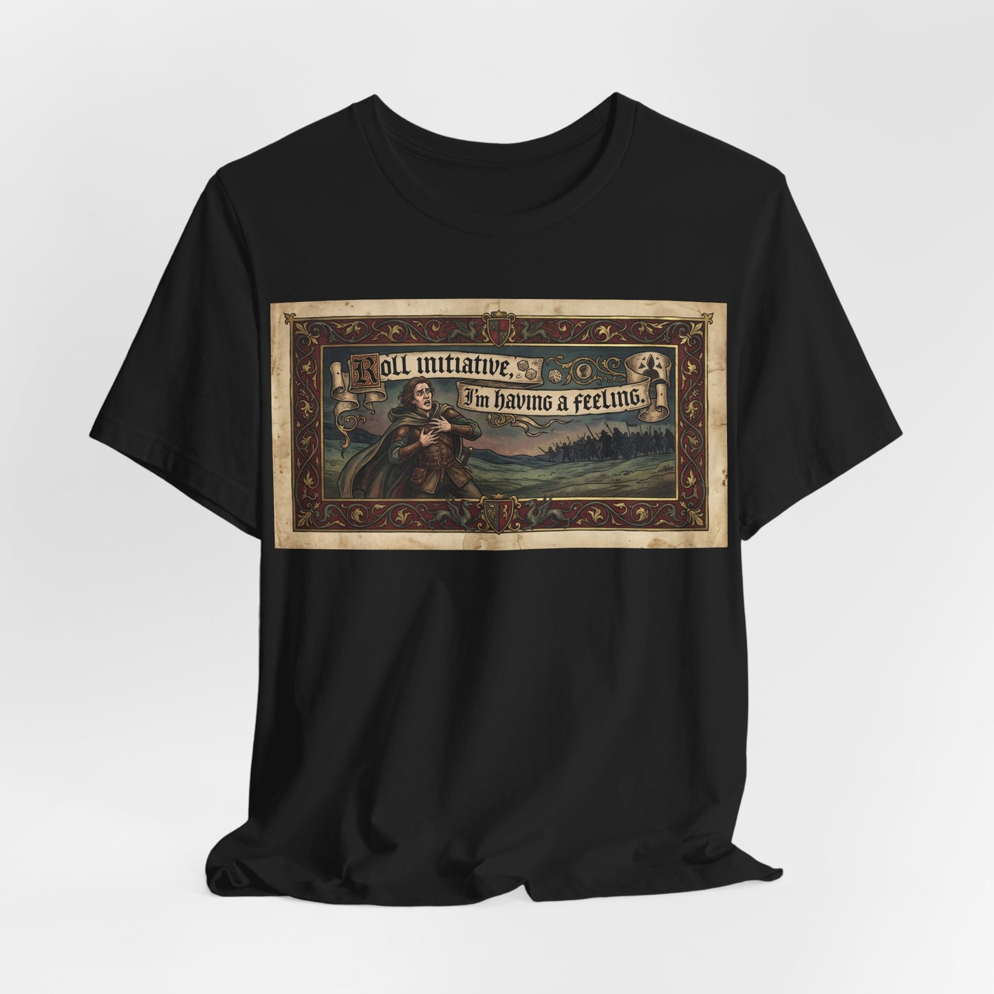 Roll Initiative I'm Having A Feeling Shirt | Funny TTRPG Anxiety Gamer Tee | Tabletop RPG Gift | D20 Dice Roller Dungeon Campaign Player
