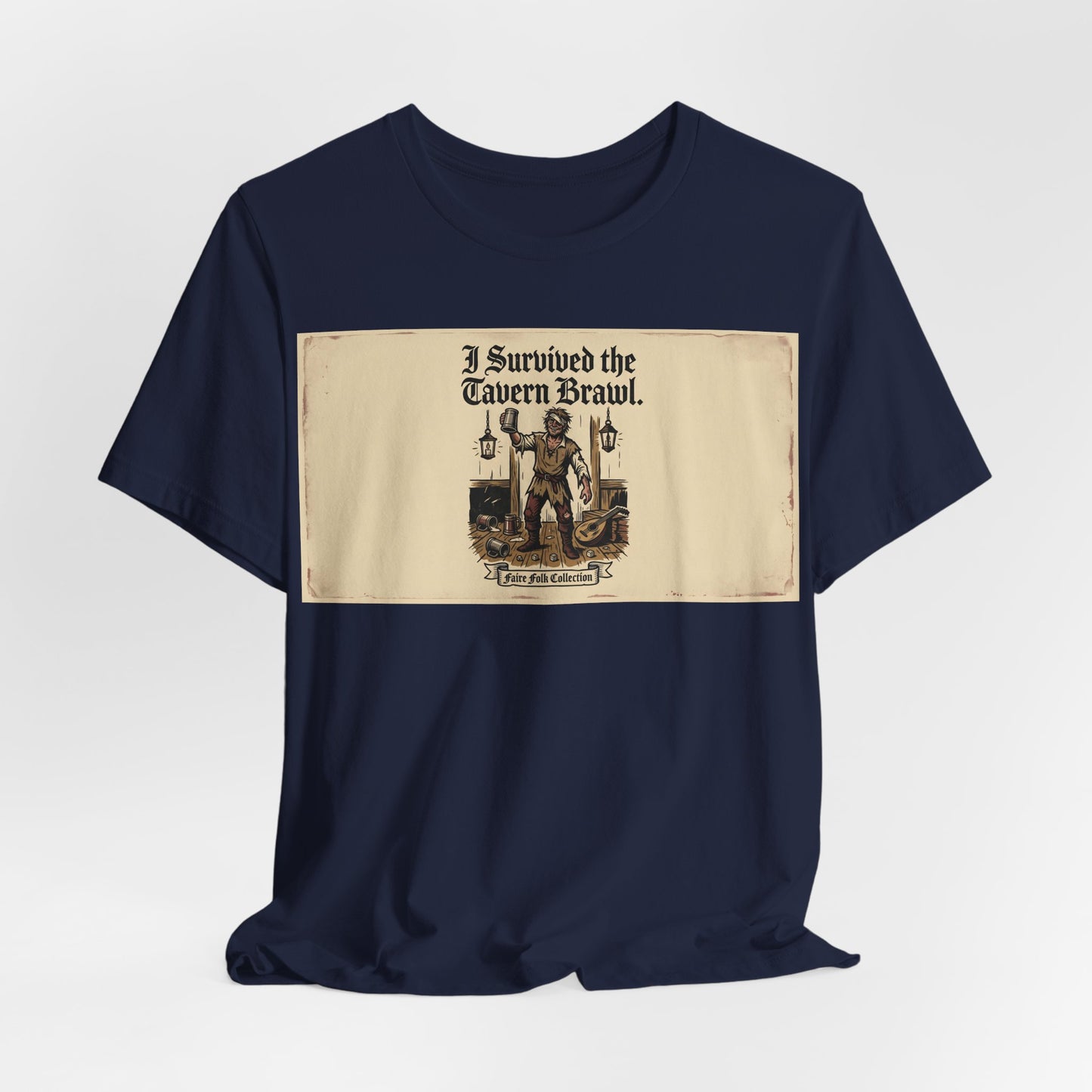 I Survived the Tavern Brawl Shirt | Funny Renaissance Faire Tee | Ren Faire Souvenir Gift | Medieval Festival TTRPG Tshirt