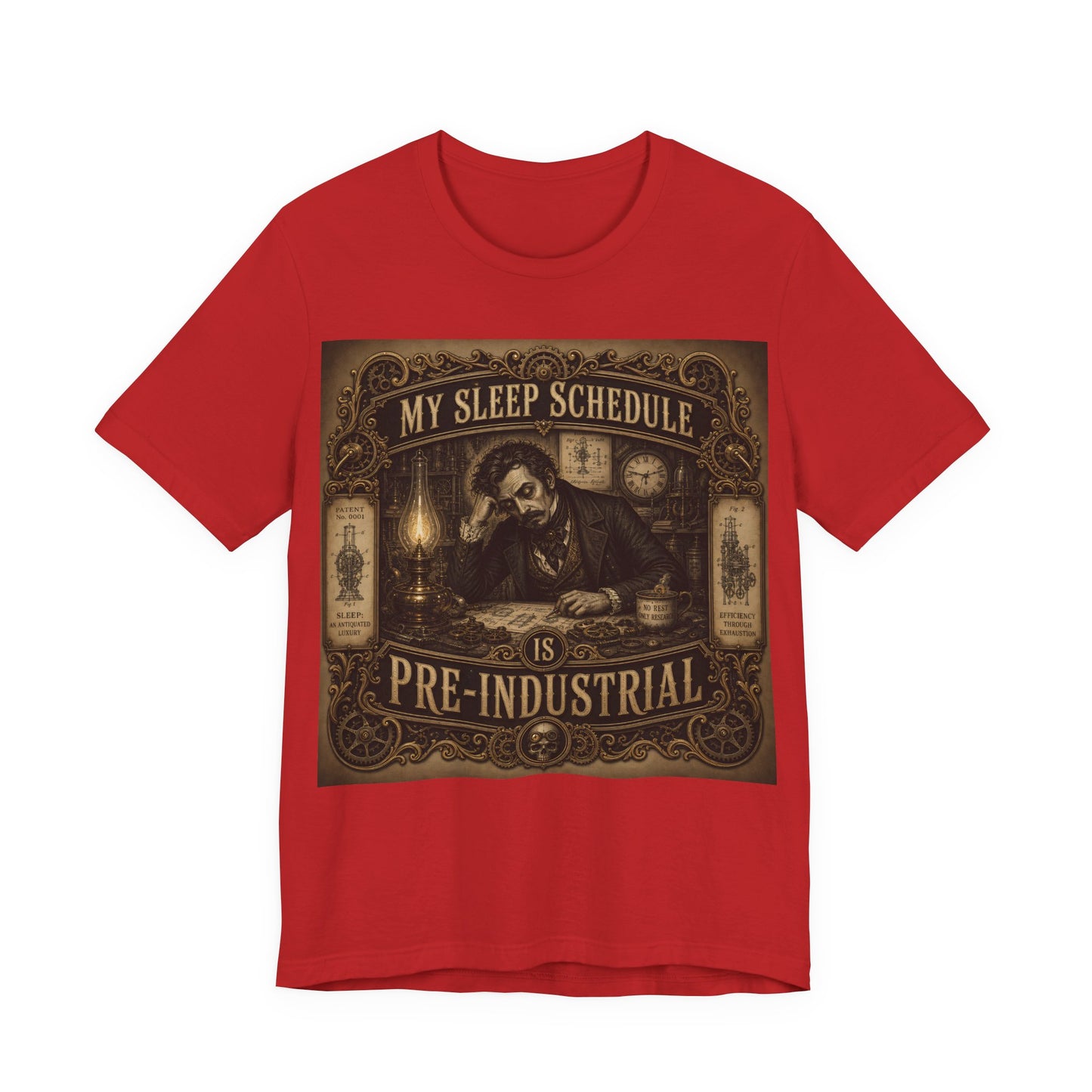 My Sleep Schedule Is Pre-Industrial Shirt | Funny Steampunk Night Owl Tee | Victorian Insomnia Gift | Goth Introvert Pocket Watch