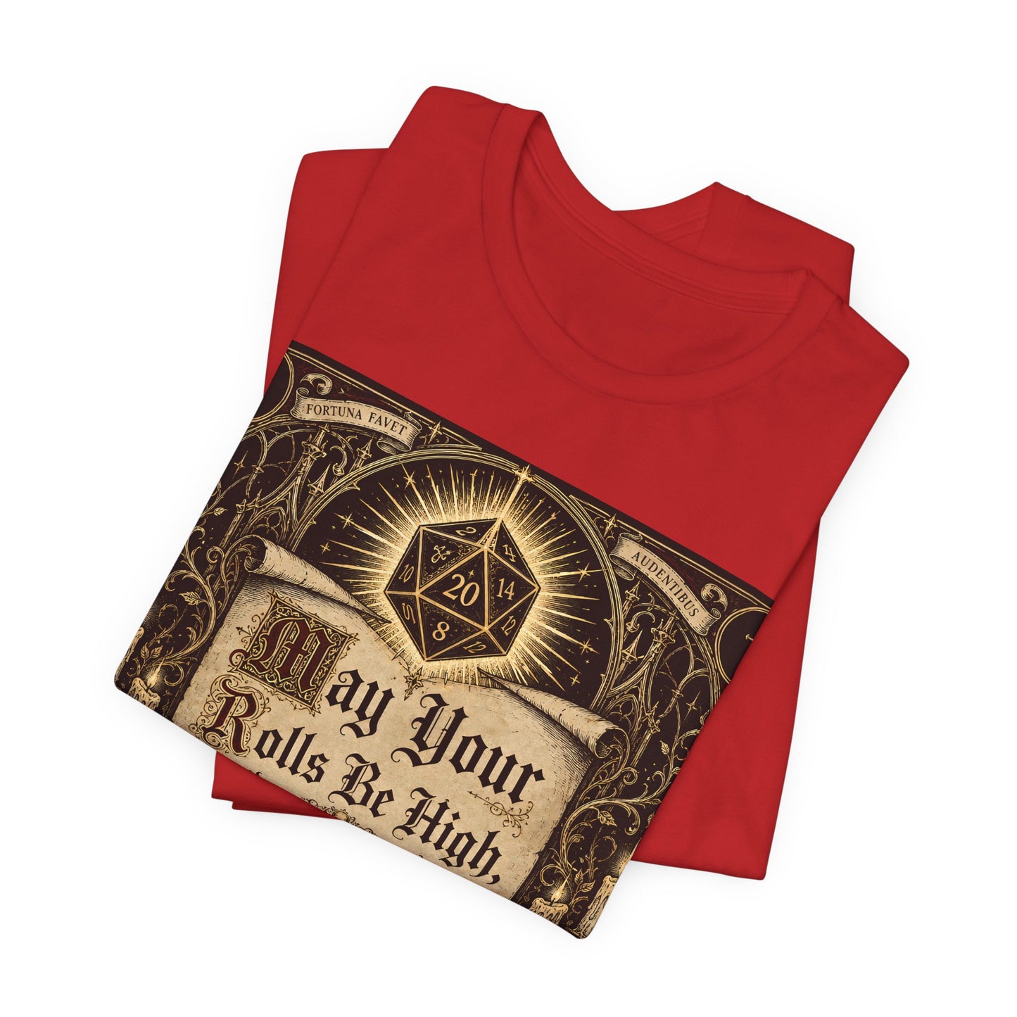 May Your Rolls Be High Your GM Be Merciful Shirt | TTRPG Prayer Blessing Tee | Tabletop RPG Gamer Gift | D20 Dice Goblin Tshirt