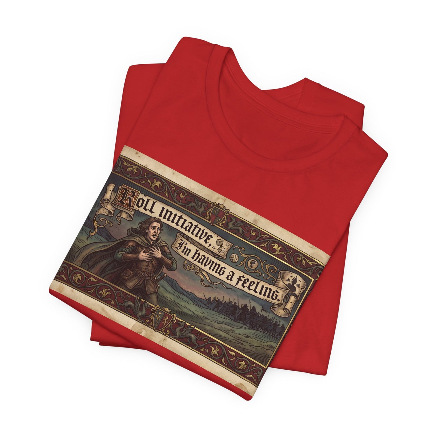 Roll Initiative I'm Having A Feeling Shirt | Funny TTRPG Anxiety Gamer Tee | Tabletop RPG Gift | D20 Dice Roller Dungeon Campaign Player