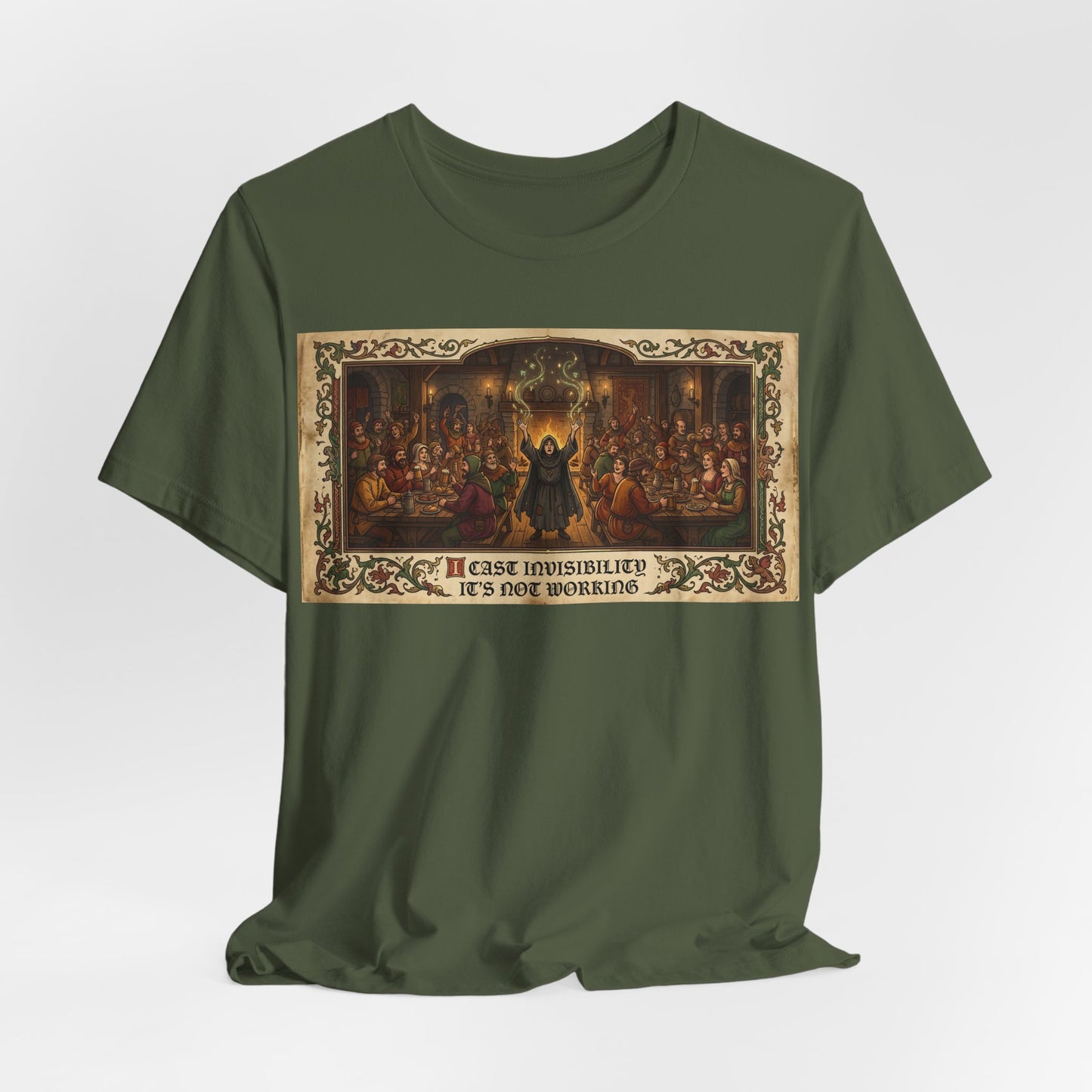 I Cast Invisibility It's Not Working Shirt | Funny TTRPG Social Anxiety Tee | Tabletop RPG Goth Gift | Introvert Spell Fail Tshirt