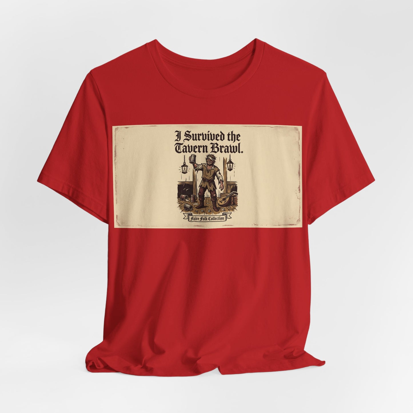 I Survived the Tavern Brawl Shirt | Funny Renaissance Faire Tee | Ren Faire Souvenir Gift | Medieval Festival TTRPG Tshirt