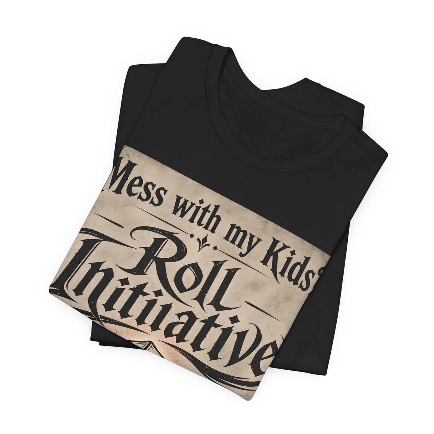Mess With My Kids Roll Initiative I Rage Shirt | Funny TTRPG Dad Mom Tee | Tabletop RPG Parent Gift | D20 Barbarian Dice Tshirt