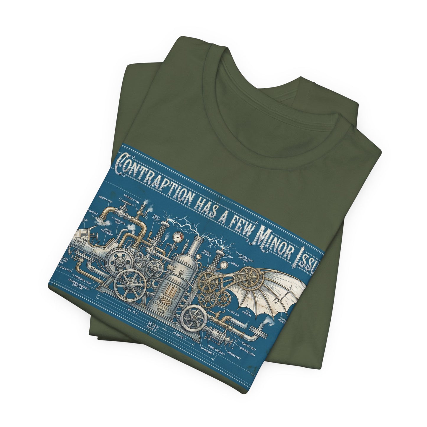 My Contraption Has a Few Minor Issues Shirt | Steampunk Engineer Tee | Maker Gift for Inventor | Funny Engineering Tshirt