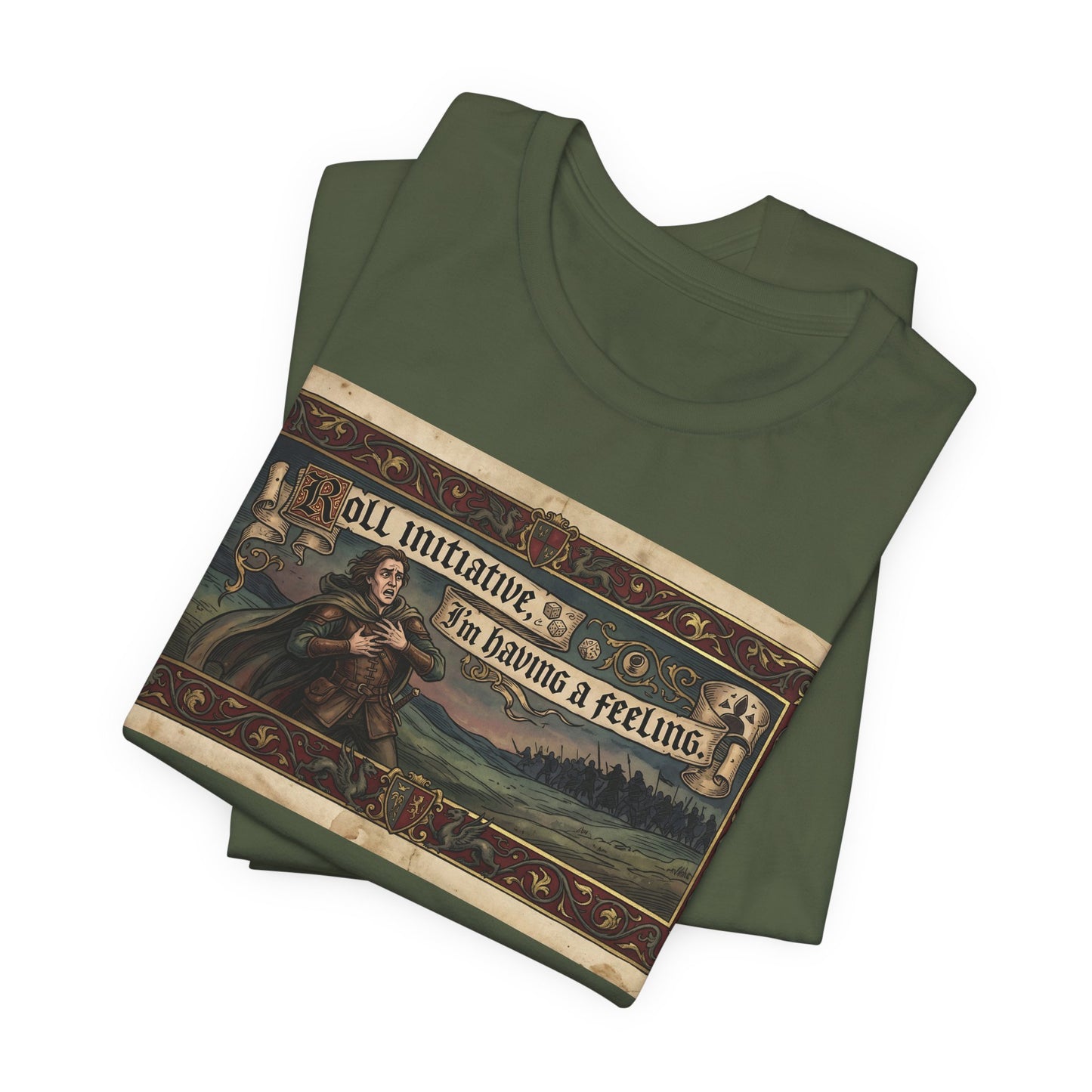 Roll Initiative I'm Having A Feeling Shirt | Funny TTRPG Anxiety Gamer Tee | Tabletop RPG Gift | D20 Dice Roller Dungeon Campaign Player