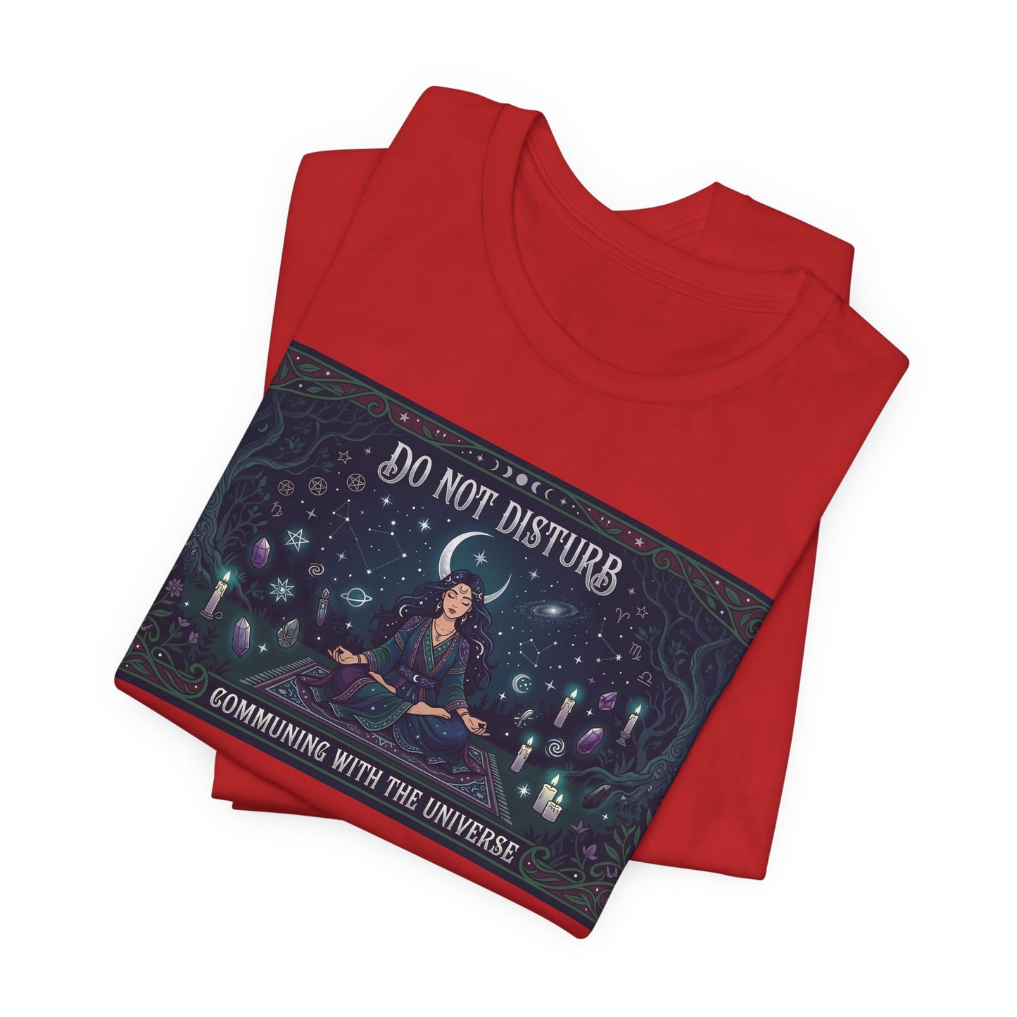 Do Not Disturb Communing With Universe Shirt | Pagan Witch Tee | Spiritual Introvert Gift | Witchcraft Practice Meditation Tshirt