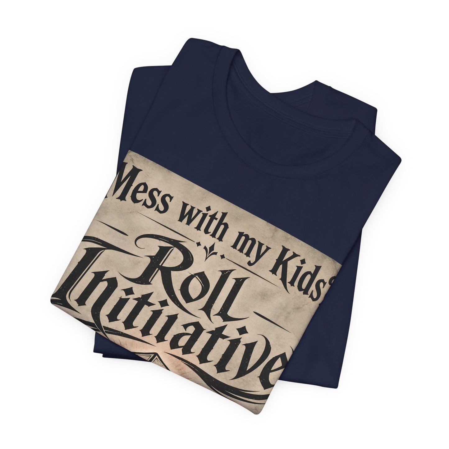 Mess With My Kids Roll Initiative I Rage Shirt | Funny TTRPG Dad Mom Tee | Tabletop RPG Parent Gift | D20 Barbarian Dice Tshirt