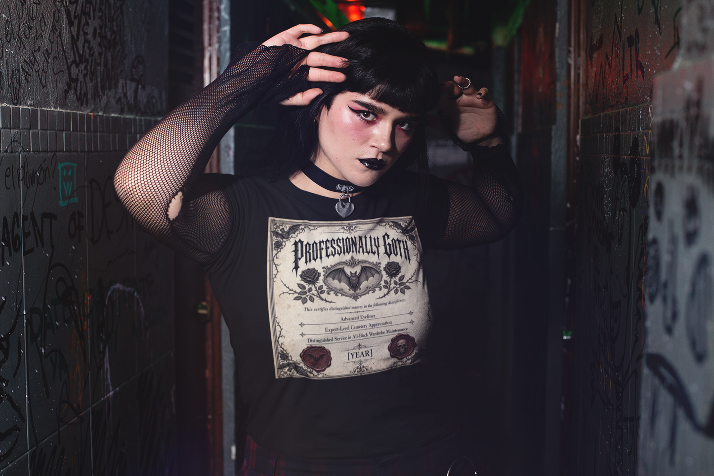 Sarcasm & Sundry Professionally Goth Since Year Unisex T-Shirt | Funny Goth Dark Humor Tee