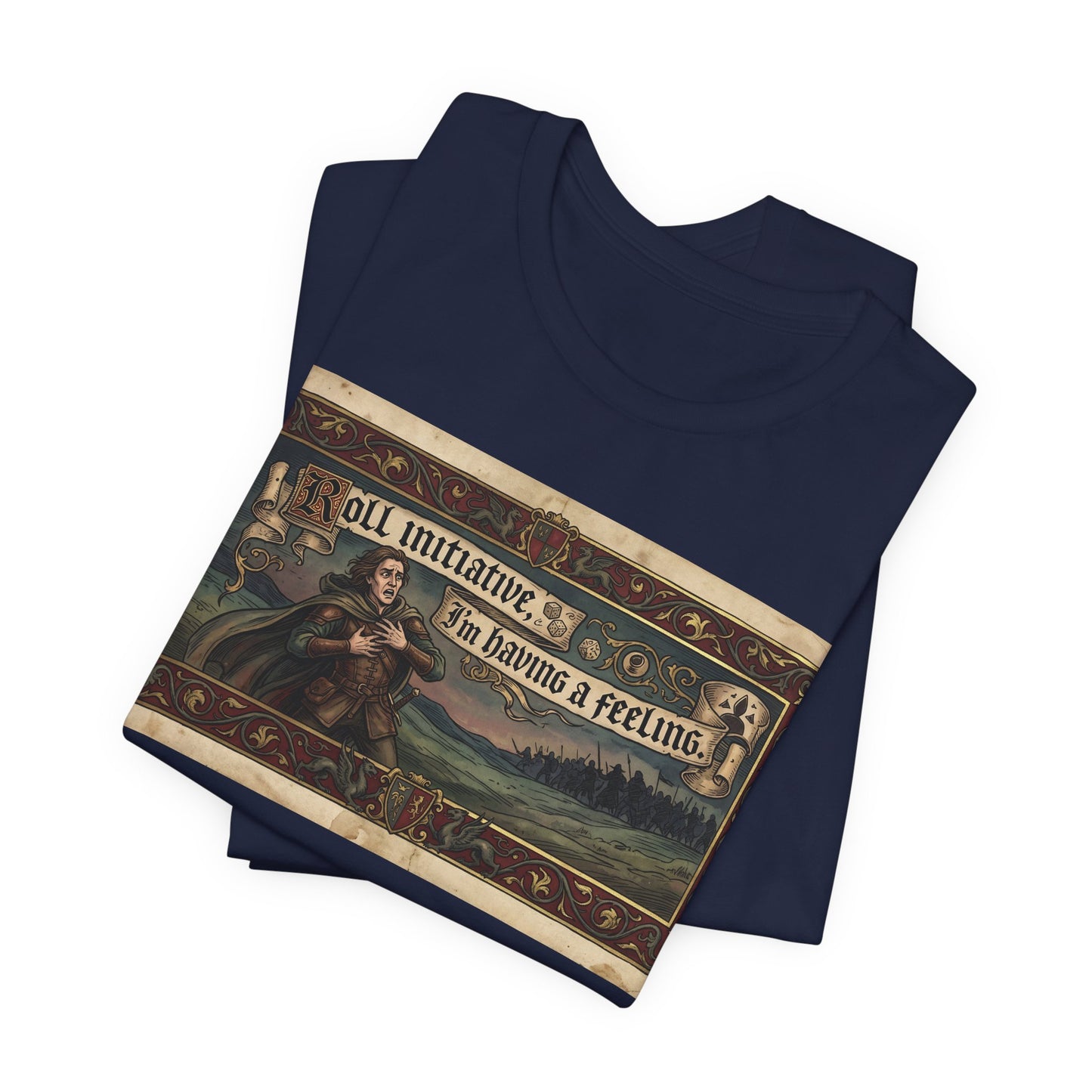 Roll Initiative I'm Having A Feeling Shirt | Funny TTRPG Anxiety Gamer Tee | Tabletop RPG Gift | D20 Dice Roller Dungeon Campaign Player