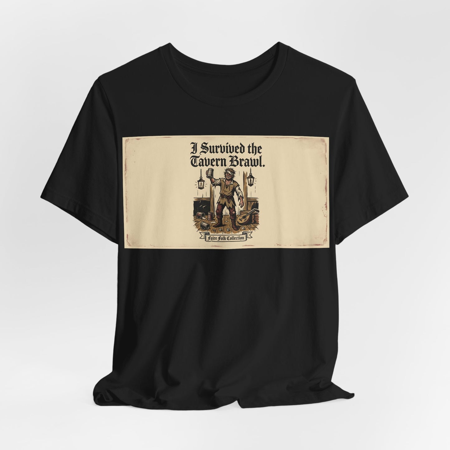 I Survived the Tavern Brawl Shirt | Funny Renaissance Faire Tee | Ren Faire Souvenir Gift | Medieval Festival TTRPG Tshirt