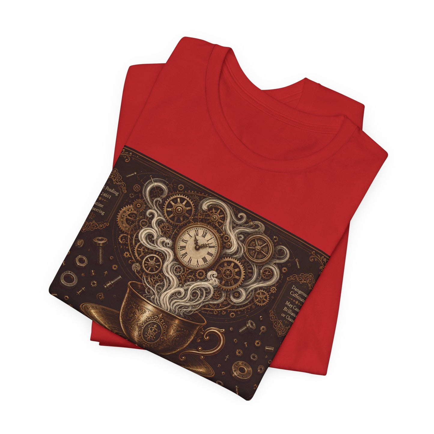 Powered By Earl Grey and Bad Ideas Shirt | Steampunk Inventor Tee | Victorian Engineer Gift | Tinkerer Maker Workshop Tshirt