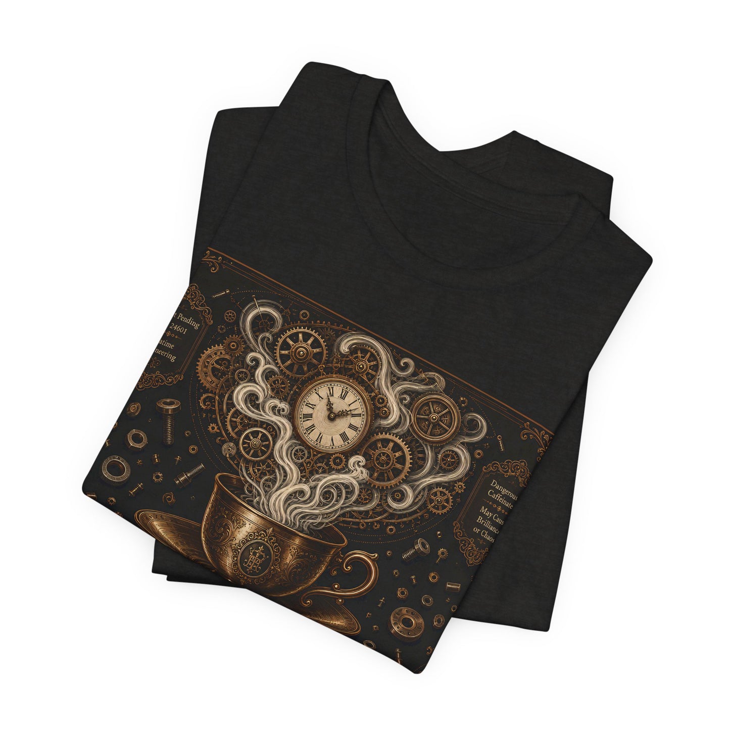 Powered By Earl Grey and Bad Ideas Shirt | Steampunk Inventor Tee | Victorian Engineer Gift | Tinkerer Maker Workshop Tshirt