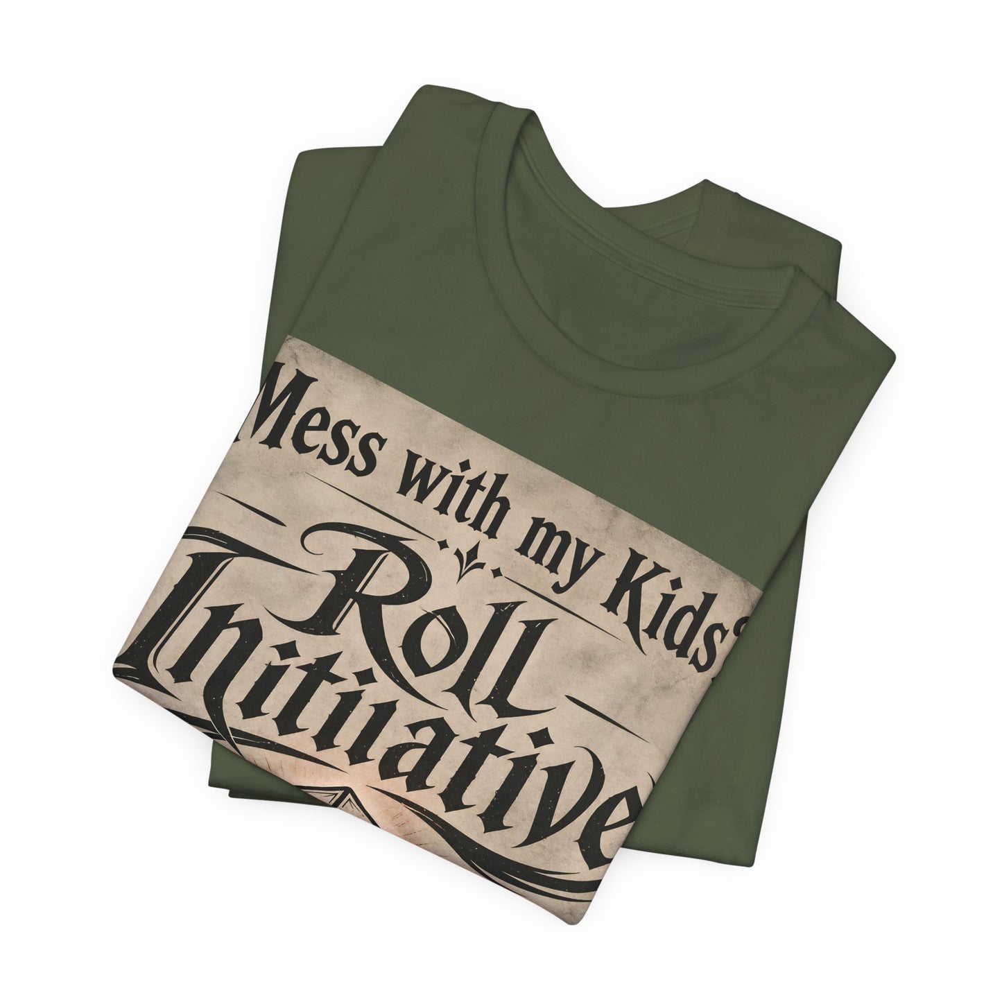 Mess With My Kids Roll Initiative I Rage Shirt | Funny TTRPG Dad Mom Tee | Tabletop RPG Parent Gift | D20 Barbarian Dice Tshirt