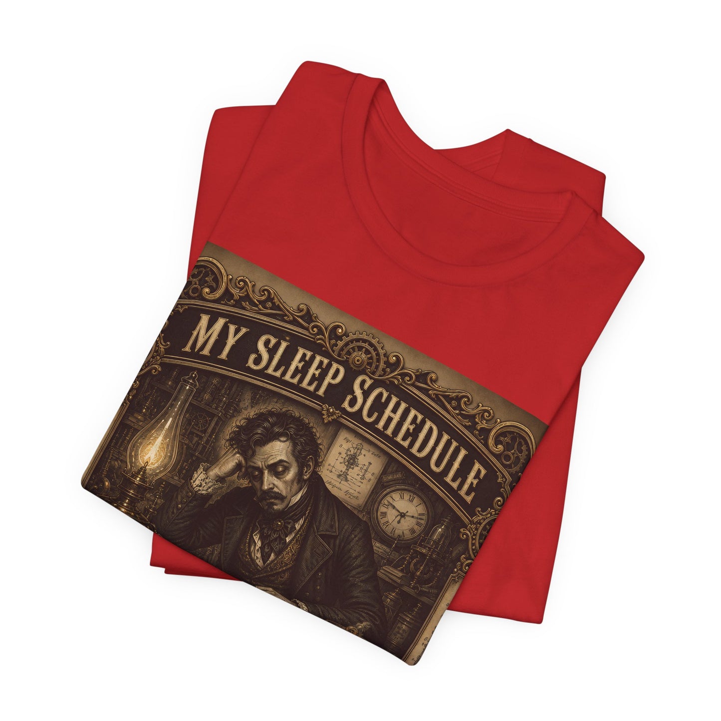 My Sleep Schedule Is Pre-Industrial Shirt | Funny Steampunk Night Owl Tee | Victorian Insomnia Gift | Goth Introvert Pocket Watch