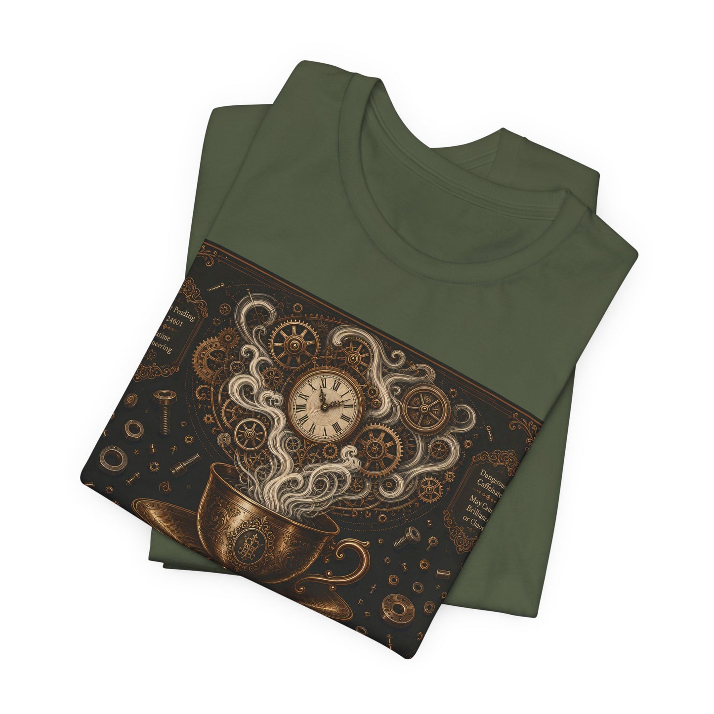 Powered By Earl Grey and Bad Ideas Shirt | Steampunk Inventor Tee | Victorian Engineer Gift | Tinkerer Maker Workshop Tshirt