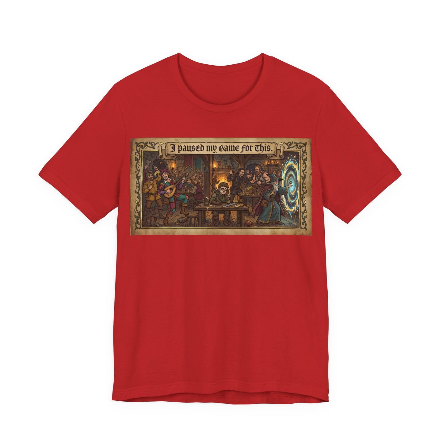 I Paused My Game for This Shirt | Funny TTRPG Gamer Tee | Tabletop RPG Player Gift | Gaming Session D20 Dice Tshirt