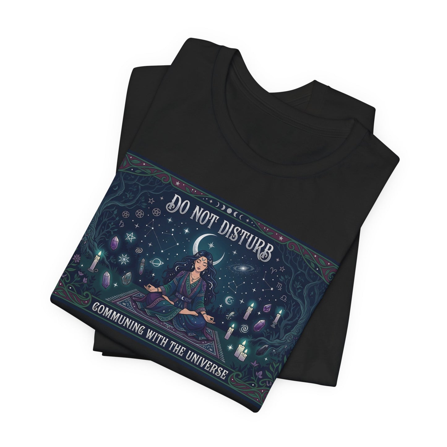 Do Not Disturb Communing With Universe Shirt | Pagan Witch Tee | Spiritual Introvert Gift | Witchcraft Practice Meditation Tshirt
