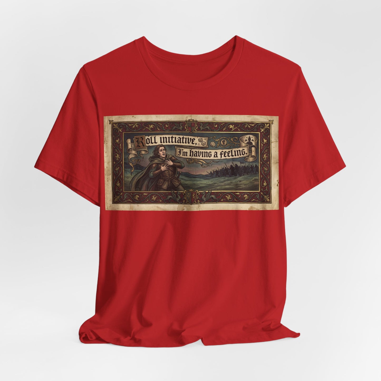 Roll Initiative I'm Having A Feeling Shirt | Funny TTRPG Anxiety Gamer Tee | Tabletop RPG Gift | D20 Dice Roller Dungeon Campaign Player
