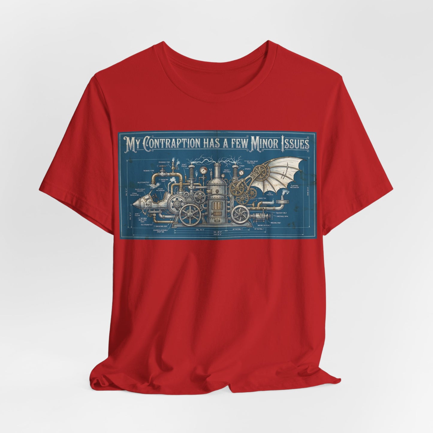 My Contraption Has a Few Minor Issues Shirt | Steampunk Engineer Tee | Maker Gift for Inventor | Funny Engineering Tshirt