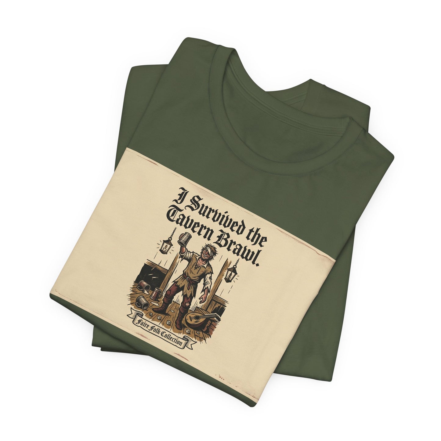 I Survived the Tavern Brawl Shirt | Funny Renaissance Faire Tee | Ren Faire Souvenir Gift | Medieval Festival TTRPG Tshirt