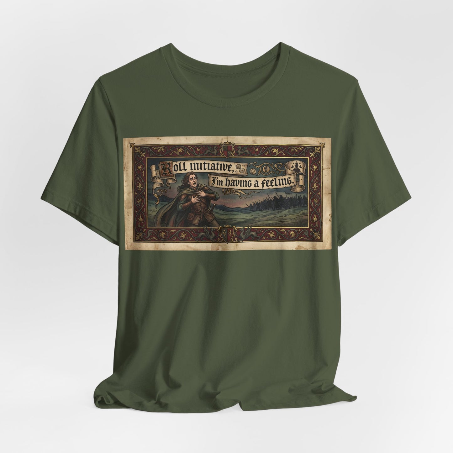 Roll Initiative I'm Having A Feeling Shirt | Funny TTRPG Anxiety Gamer Tee | Tabletop RPG Gift | D20 Dice Roller Dungeon Campaign Player