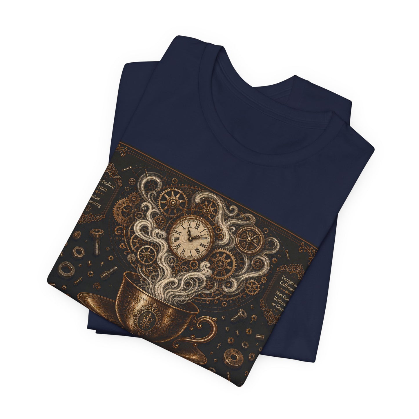 Powered By Earl Grey and Bad Ideas Shirt | Steampunk Inventor Tee | Victorian Engineer Gift | Tinkerer Maker Workshop Tshirt