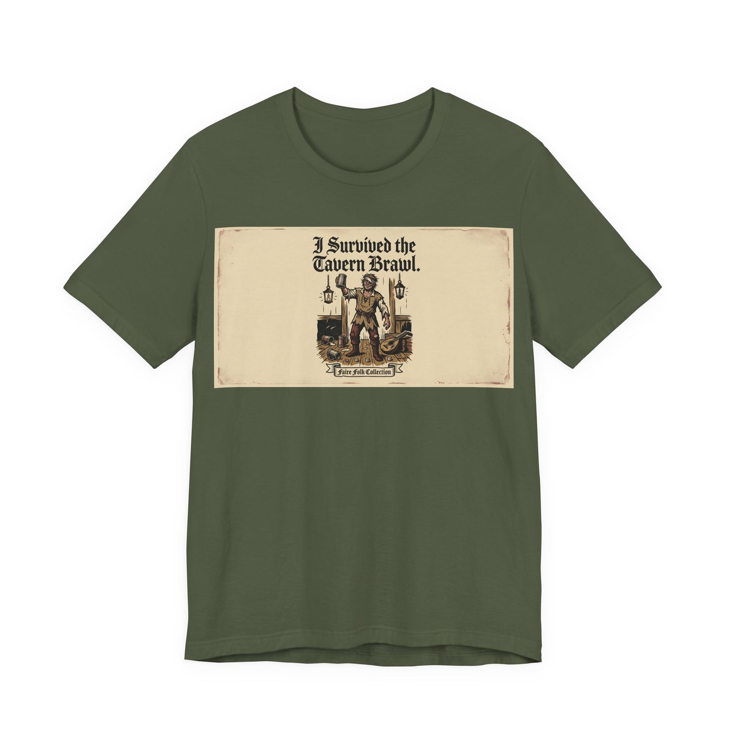 I Survived the Tavern Brawl Shirt | Funny Renaissance Faire Tee | Ren Faire Souvenir Gift | Medieval Festival TTRPG Tshirt