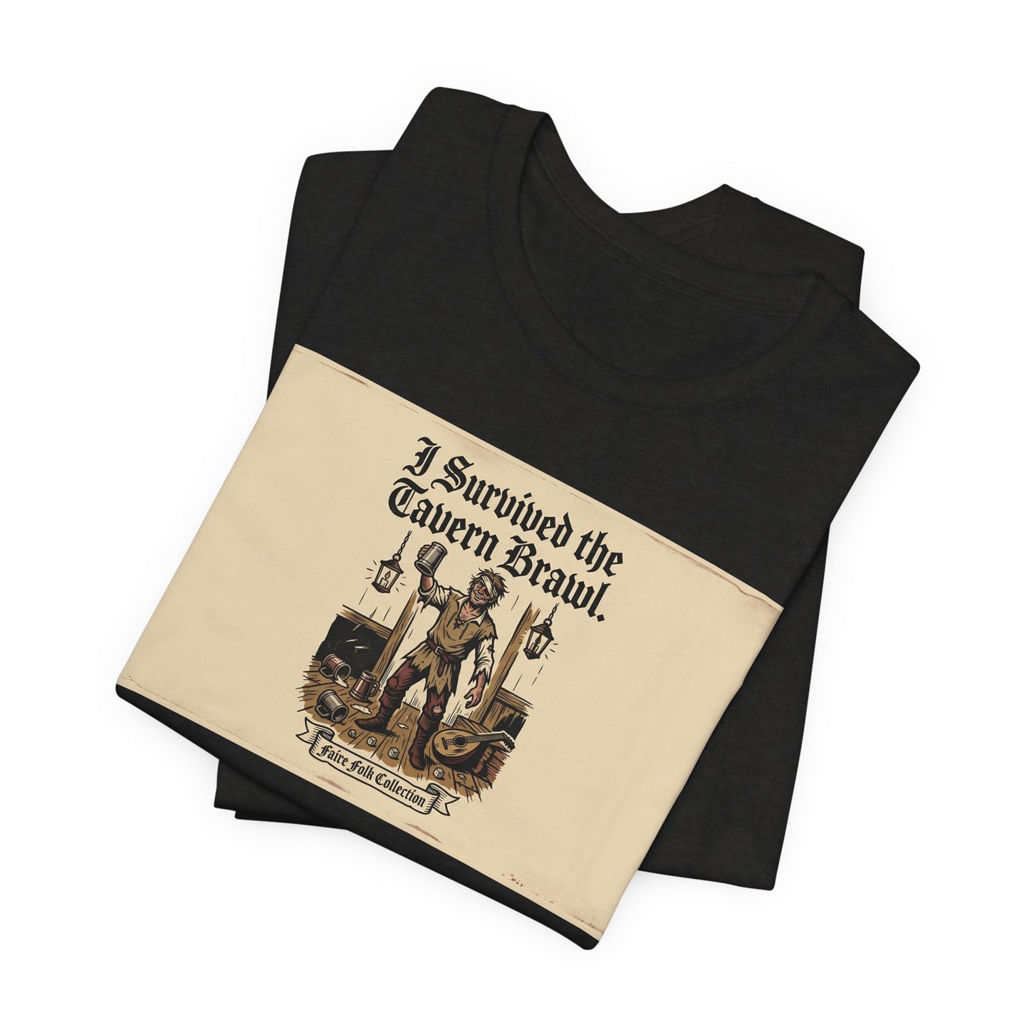 I Survived the Tavern Brawl Shirt | Funny Renaissance Faire Tee | Ren Faire Souvenir Gift | Medieval Festival TTRPG Tshirt