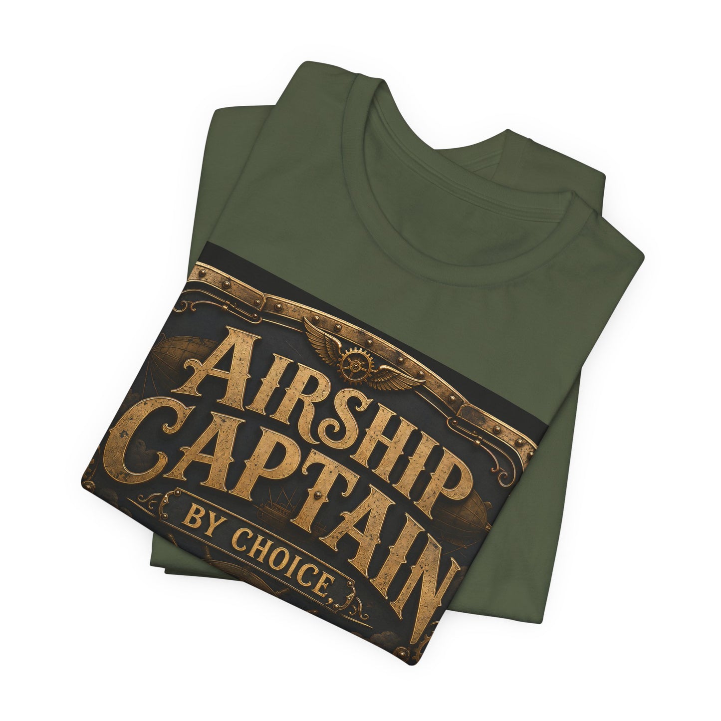 Airship Captain By Choice Adult By Accident Shirt | Steampunk Tee | Funny Renaissance Faire Gift | Victorian Gothic Cosplay Tshirt