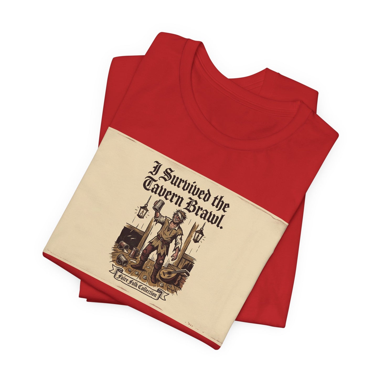I Survived the Tavern Brawl Shirt | Funny Renaissance Faire Tee | Ren Faire Souvenir Gift | Medieval Festival TTRPG Tshirt