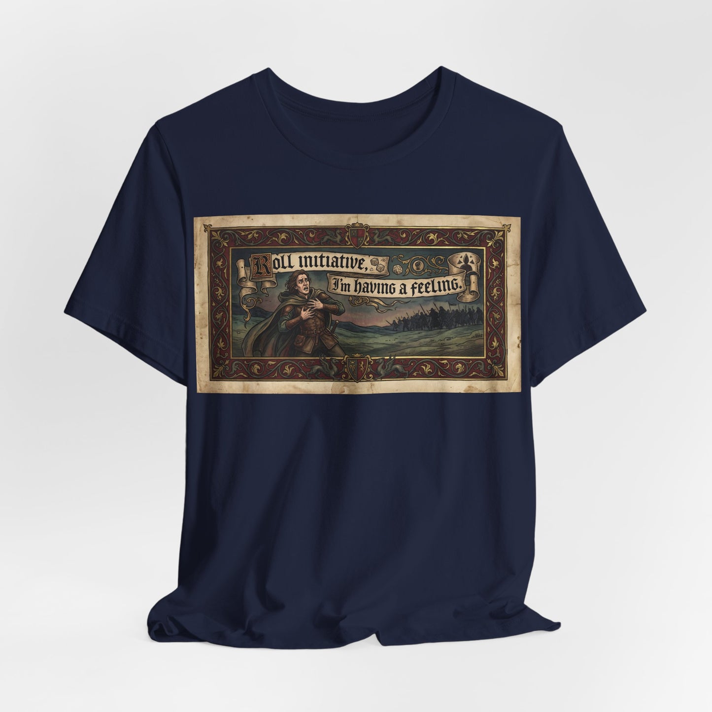 Roll Initiative I'm Having A Feeling Shirt | Funny TTRPG Anxiety Gamer Tee | Tabletop RPG Gift | D20 Dice Roller Dungeon Campaign Player