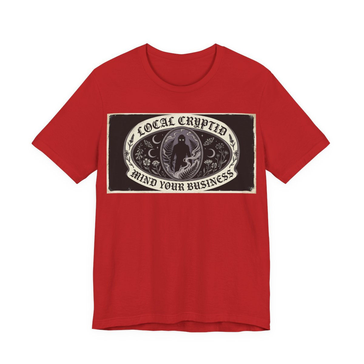 Local Cryptid Mind Your Business Shirt | Funny Goth Introvert Tee | Weird Girl A - Red