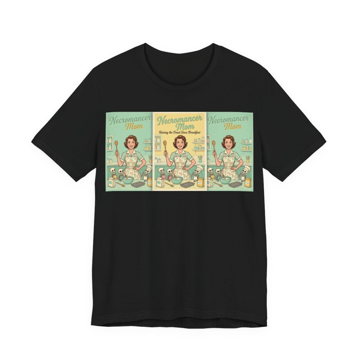 Necromancer Mom Shirt | Funny Gamer Parent Tee | TTRPG Mom Gift | Witch Mom Skel - Black